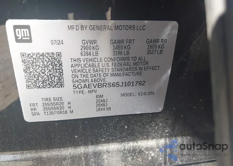 2025 Buick Enclave Sport Touring Fwd from USA, damaged, VIN 5GAEVBRS6SJ101792